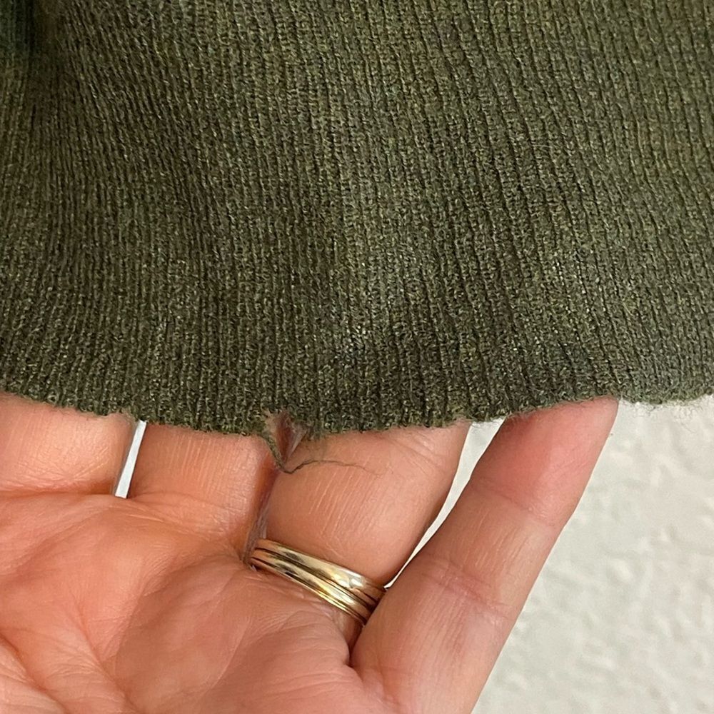 Zadig & Voltaire Cashmere Sweater with military color and crystals. NTW. Small - Picture 6 of 11